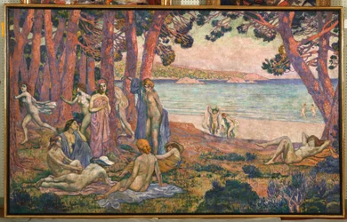 Banhistas à beira-mar, 08-1907