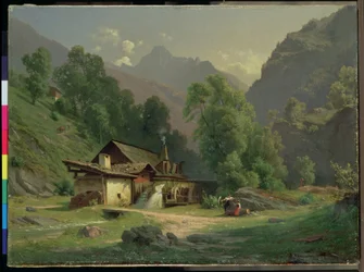 Casa do ferreiro em um vale, 1857