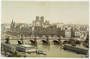 Ile de la Cité e a Pont neuf em Paris