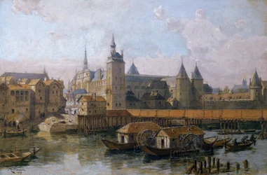 A Ile de la Cité e o Palais de Justice (antigo Palais Royal) no século XVI, 1917