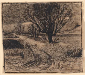 Estrada de campo perto de Lindenborg, inverno