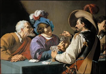 Os jogadores de cartas (óleo sobre tela)