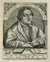 LUTERO, Martinho (1483-1546). Reformador religioso alemão. Gravura. ESPANHA. MADRID (COMUNIDADE AUTÓNOMA). Madrid. Biblioteca Nacional