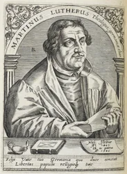 Martin Luther. (1483-1546). Reformador religioso alemão, e fundador da Reforma. Retrato.