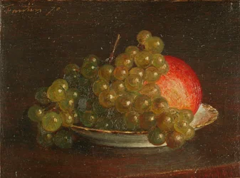Uvas e uma maçã