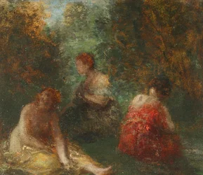 Os Banhistas, c.1871-74 (óleo sobre tela)