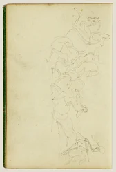 Escaramuça de cavalaria com quatro cavaleiros
