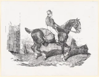 Cavalo de carruagem montado por um tratador, também conhecido como «Cavalo Inglês com uma manta xadrez» (Carriage Horse Ridden by a Groom, also called English Horse with a Checkered Blanket)