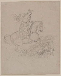 Géricault - São Jorge e o Dragão, 1816-17