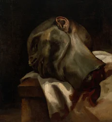 Cabeça de um homem guilhotinado, 1818-19