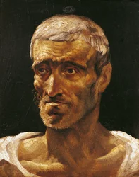 Cabeça de um homem naufragado, estudo para a jangada de Medusa, 1817-19