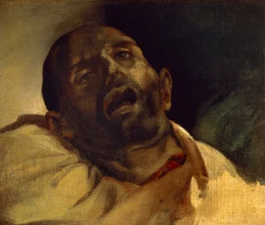 Cabeça de um homem guilhotinado («Le guillotine»), de Jean-Louis Théodore Géricault (1791-1824), 40 x 49 cm