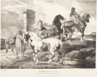 Cavalos a caminho de uma feira