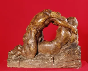 Júpiter e Antíope (primeiro lado), c.1818 (pedra com pátina marrom)