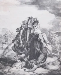 Mameluco defendendo um trompetista ferido, 1818.