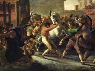Estudo para a corrida dos cavalos bárbaros, 1817