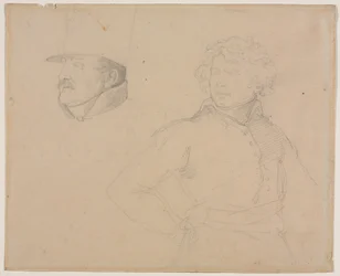 Estudo de dois soldados, 1818-1819.