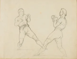 Dois pugilistas a lutar