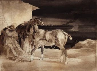 Dois cavalos e um noivo adormecido, c.1822-1823