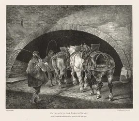 Vários assuntos extraídos da vida e da pedra: Entrada para Adelphi Wharf, 1821.