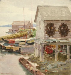 Secagem de Peles, Sitka, ca. 1880-1914.