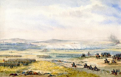Batalha de Wagram, c.1850 (aguarela)