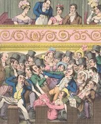 Prazeres Teatrais, Prancha 2: Disputando um Lugar, ca. 1835.