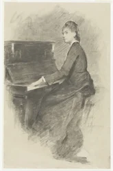 No piano, ca. 1887