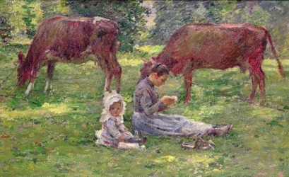 Observar as vacas (óleo sobre tela)