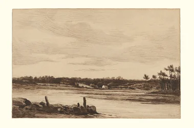 O rio Loing na orla da floresta de Fontainebleau