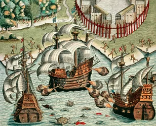 Batalha entre franceses e portugueses ao largo de Buttugar