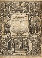 Frontispício com vinhetas de cientistas dentro das fronteiras.