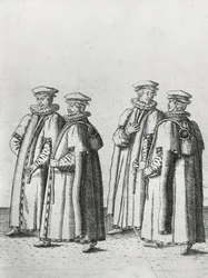 Loja de conveniência no cortejo fúnebre de Sir Philip Sidney a caminho da Catedral de St. Pauls, 1587