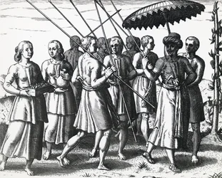 Habitantes de Sumatra, por Theodor de Bry (1528-1598), gravura