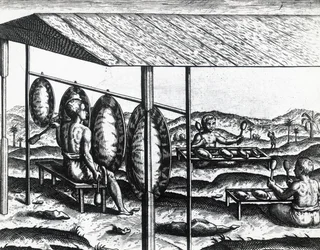 Instrumentos musicais javaneses, de Theodor de Bry (1528-1598), gravura
