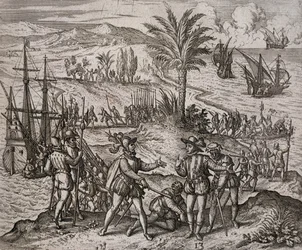 A prisão de Cristóvão e Bartolomeu Colombo por ordem de Francisco de Bodadilla