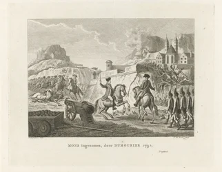 Captura de Mons, 1792 Mons levado, por Dumourier 1792 (título no objeto)