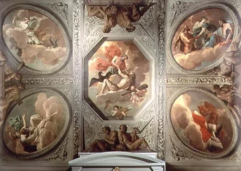 A apoteose de Hércules, pintura de teto
