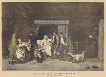 O trabalhador e seus filhos