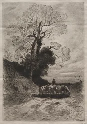 Retorno do rebanho, c. 1870.