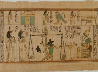 O Cantor de Amun Nanys Papiro Funerário, c.1050 aC (papiro, tinta)