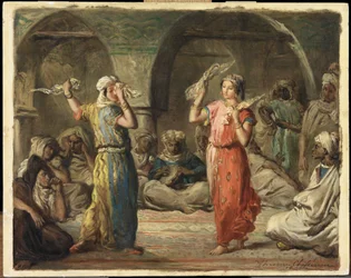 Dançarinas argelinas. A dança do lenço, 1849