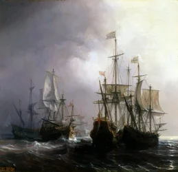 Captura de três navios comerciais holandeses pelos navios franceses Fidèle, Mutine e Jupiter, em 1711
