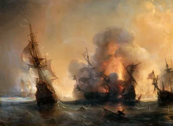 A batalha naval de Lagos em 27 de junho de 1693