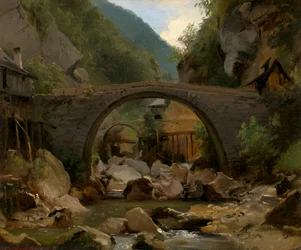 Riacho da montanha em Auvergne
