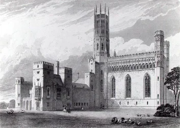 Fonthill Abbey do sudeste, de 