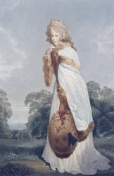 Eliza Farren, Condessa de Derby (c.1759-1829), gravada por Francesco Bartolozzi (1727-1815), publicado por Bull e Jeffreys
