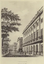 Agência Ocidental do Banco de Inglaterra em Burlington Gardens (litho)