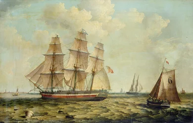 Barco de três mastros "Halcyon" de Hull