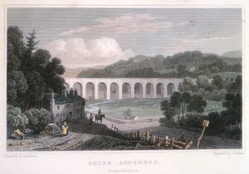 Aqueduto de Chirk no Canal Ellesmere, c1829